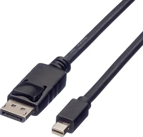 Roline Mini-DisplayPort / DisplayPort Adapterkabel Mini DisplayPort Stecker, DisplayPort Stecker 3.00m Schwarz 11.04.5636