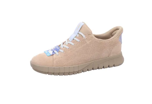 Geox D657SC Slipper Beige 39 EU – Sportlich und Bequem - Bequemer Slipper in Beige mit Gummizug für einfachen Einstieg. Ideal für den Alltag, aus hochwertigem Leder und Veloursleder gefertigt.