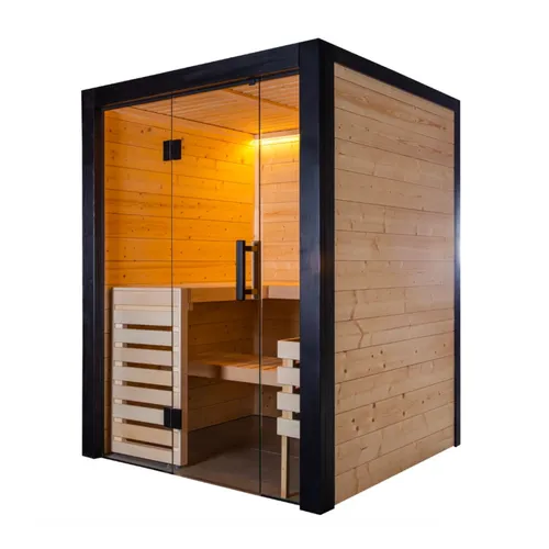 Harvia Family Small Saunakabine aus Fichte 166x159x204 cm - Kompakte Massivholzsauna für entspannende Momente, ideal für Zuhause. Hochwertige Verarbeitung und ansprechendes Design für Ihr Wohlfühlambiente.