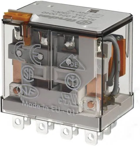 Finder 56.34.8.110.0040 Steckrelais 110 V/AC 12 A mit 4 Wechslern - Hochwertiges Steckrelais für zuverlässige Schaltvorgänge, ideal für vielseitige Anwendungen mit geprüfter Qualität und robustem Design.