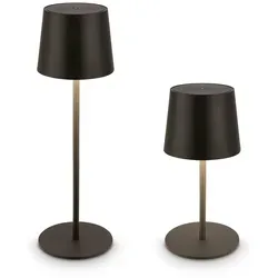 Brilo Akku-LED-Tischleuchte Bota Schwarz Ø 11 cm