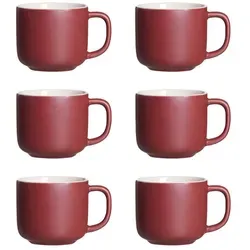 Ritzenhoff & Breker JASPER Kaffeetasse 240 ml 6er Set - Beere - Thermobehälter im 6er Set, spülmaschinengeeignet mit elegantem Mattglasur-Finish für ein modernes Look & Feel.