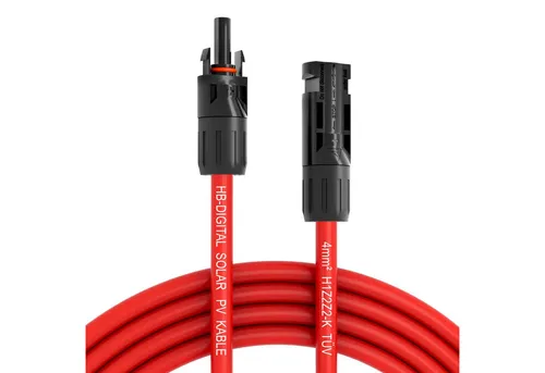 HB-DIGITAL Solar Verlängerungskabel 4mm² mit TÜV-zertifiziertem Solarstecker - Hochwertiges 4mm² Solarkabel für den Außenbereich, schützt zuverlässig vor Umwelteinflüssen und gewährleistet eine sichere Installation. Ideal für Solarmodule.