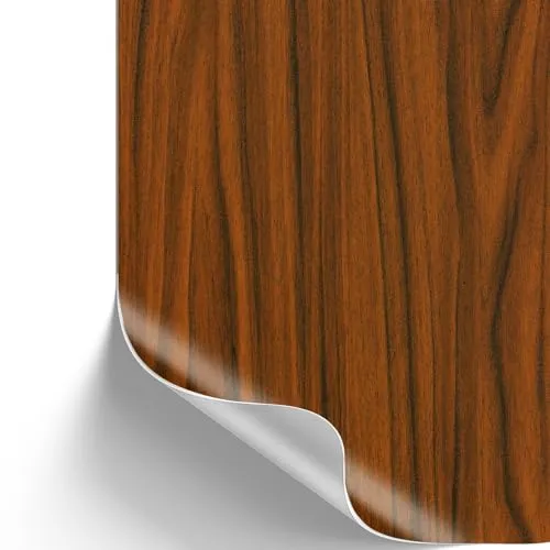 [13,89€/m²] Klebefolie in Holz-Optik inkl. Rakel & E-Book I Selbstklebende Holz Folie für Möbel & Küche - hitzebeständig & abwaschbar I Möbelfolie I Dekofolie (Gold Nussbaum, 3m x 45cm)