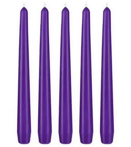 BRUBAKER Spitzkerze Premium Kerzen Set - bis zu 7,5 Stunden Brenndauer pro Kerze (Leuchterkerzen, 5-tlg., Halterkerzen Deko), 24 cm Tafelkerzen für Kerzenständer und Kronleuchter