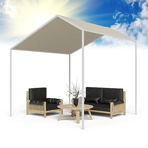 Blumfeldt Pergola - Metall Pavillon mit Polyester Schrägdach - Pavillon mit UV-Schutz und wasserabweisendem Dach, ideal für Garten und Terrasse. Einfach aufzubauen und langlebig durch rostfreies Aluminium.