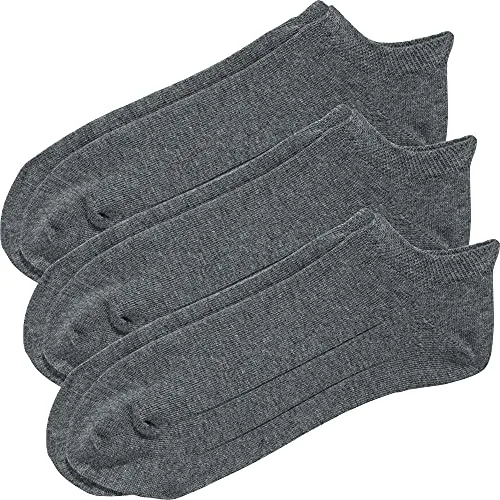 Erwin Müller Unisex-Sneaker-Socken 3 Paar grau Größe 43-46