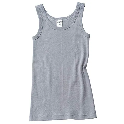 HERMKO 2800 Jungen Unterhemd aus 100% Bio-Baumwolle Knaben Tank Top, Farbe:grau, Größe:104