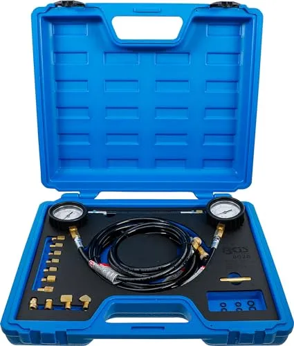 BGS 8028 | Getriebe-Druckprüfer - Praktischer Diagnoseprüfer für Automatikgetriebe, geeignet für zahlreiche Modelle von VW, Mercedes-Benz, Honda und mehr. Lange Prüfschläuche ermöglichen eine bequeme Prüfung vom Fahrersitz aus.