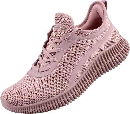 Skechers BOBS Geo - New Aesthetics Turnschuhe für Damen, rosa (39) - Sneaker mit sportlich-elegantem Design, verstellbaren Schnürsenkeln und bequemer Skechers Memory FoamTM Dämpfung. Hergestellt aus 100% veganen Materialien und maschinenwaschbar.