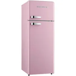 Wolkenstein Retro-Kühl-Gefrierkombination GK212.4RT SP - Pink, 212 l, energiesparend und leise mit nur 41 dB A