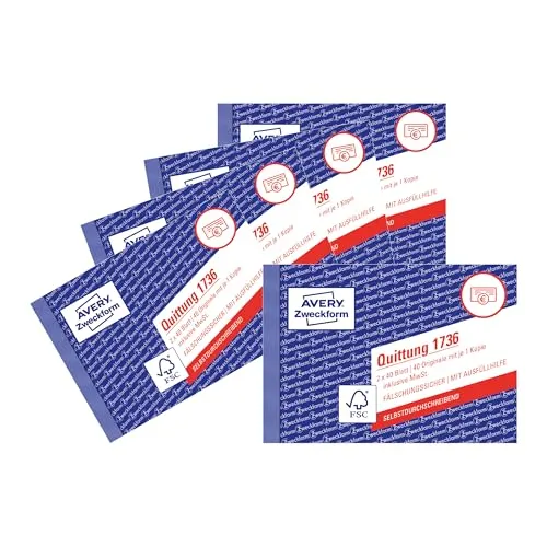 AVERY Zweckform 1736-5 Quittungsblock von Avery Zweckform
