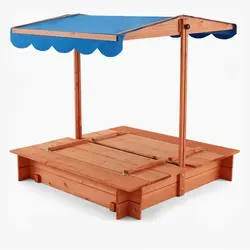 Sandkasten Buddelkiste mit Dach