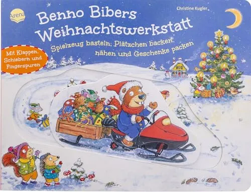 Benno Bibers Weihnachtswerkstatt. Spielzeug basteln, Plätzchen backen, nähen und Geschenke packen: Ein Spiel- und Mitmachbuch für die Weihnachtszeit ... Weihnachten. Mit Reimen, Klappen, Schiebern
