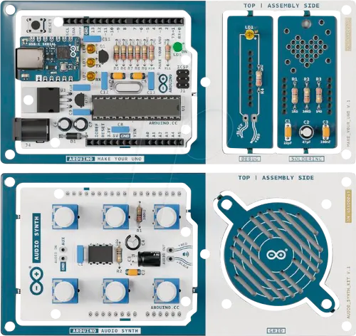 Arduino Make Your UNO Kit AKX00037 - Komplettes DIY Kit zum Bau eines Arduino UNO und Synthesizers, lerne Löten und entfessele deine Kreativität
