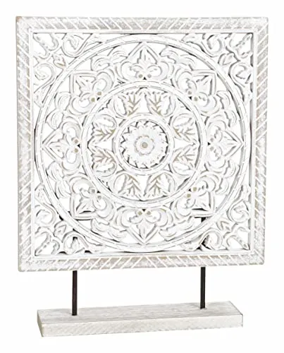 Spetebo Deko Ornament Aufsteller shabby weiß von Spetebo