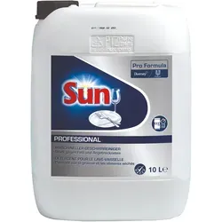 SUN Professional Maschineller Geschirrreiniger 7Y3501, 10 l - Kanister - Reinigungsmittel für gewerbliche Spülmaschinen, entfernt kraftvoll Fett und schützt Glasdekor für beste Reinigungsergebnisse.