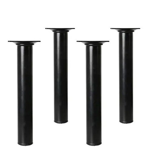 Amig Rundes 4er Set Möbelfüße Ausführung Schwarz Höhe 100mm ø 30mm Couchfüße Metall