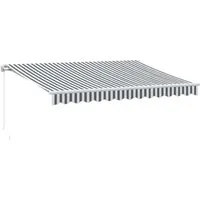 vidaXL Manuelle Gelenkarmmarkise Anthrazit 350 cm - Markise für Balkon und Terrasse, UV-beständig, wasserabweisend und hitzebeständig – ideal für modernen Sonnenschutz.