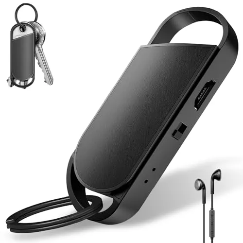 64G Diktiergerät, Mini Aufnahmegerät Abhörgerät mit Dreifacher Rauschunterdrückung Sprachaktivierter Voice Recorder, HD 3072 Kbps 800 Stunden Kapazität Abhörgerät mit Wiedergabe Mini Diktiergerät