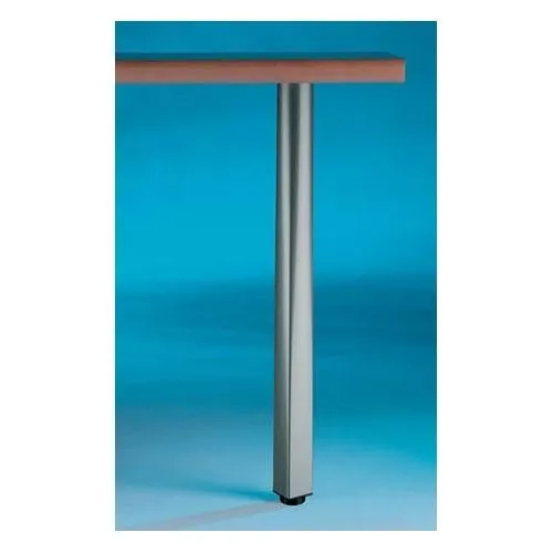 Stützfuß TONDA QUADRA alufarbig RAL 9006 - Hochwertiger Stützfuß in alufarbenem Design, ideal für Schreibtische. Kompatibel mit Naber-Modellen, sorgt für Stabilität und Anpassungsfähigkeit in jedem Arbeitsumfeld.
