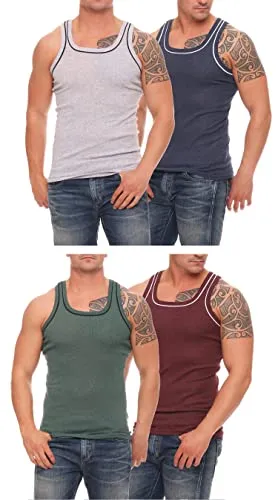 4er Pack Herren Unterhemden - Fruit of The Loom - Herren-Unterhemden in melierten Farben, atmungsaktiv und mit toller Passform. Ideal für Business oder Freizeit, trocknergeeignet und in vielen Größen erhältlich.