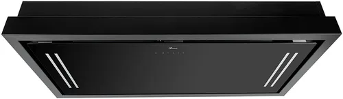 Gurari Premium Line Deckenhaube 120 cm Schwarz Glas Dunstabzugshaube EBM Motor
