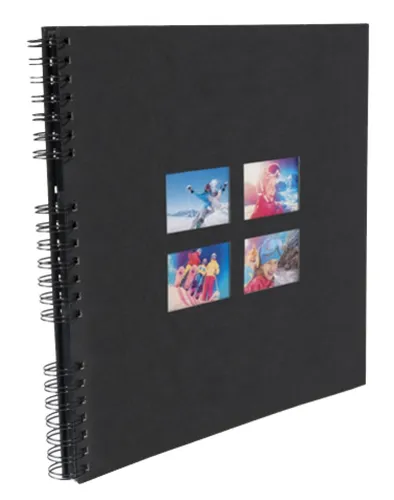EXACOMPTA Fotoalbum Spiralfotoalbum MILANO 32x32 cm - Fotoalbum mit 60 schwarzen Seiten, ideal für kreative Fotopräsentationen und Erinnerungen, erhältlich in verschiedenen Farben.