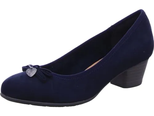 s.Oliver Pumps blau 37 EU - Elegante Pumps mit 4 cm Trichterabsatz, weichem Textil-Obermaterial und Soft Foam Innensohle für optimalen Gehcomfort – ideal für jeden Anlass.