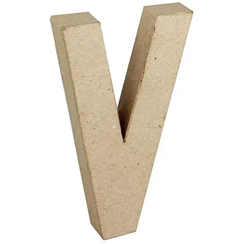 Creativ Pappmaché-Zahl, 20 cm, 1 Stück, beige, 1