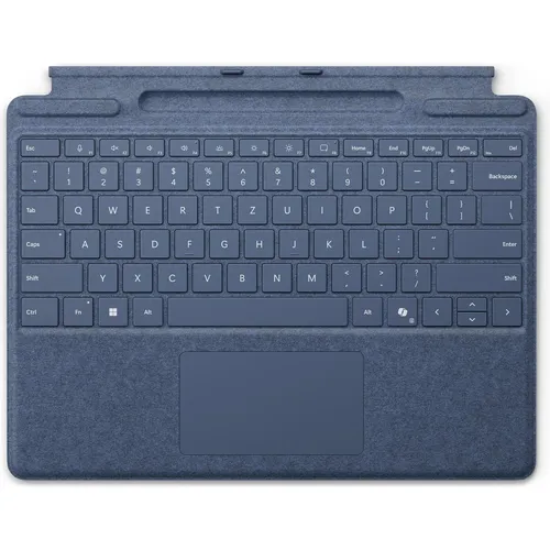 Microsoft Surface Pro Keyboard Saphirblau QWERTZ - Elegante Tastatur mit Stiftaufbewahrung und Copilot-Funktion für optimierte Produktivität