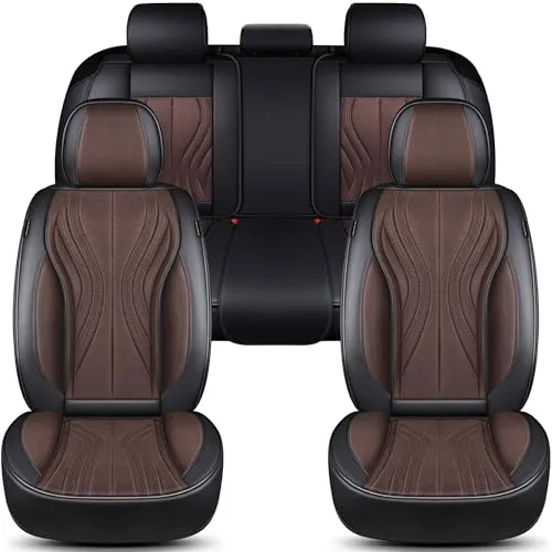 Schonbezüge Sitzbezüge Komplettset für VW Caddy Bj 2003-10 in Schwarz/Braun FM7