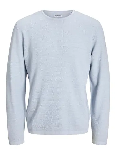 JACK & JONES Einfarbiger Strickpullover für Herren - Bequemer Relaxed Fit Pullover aus 50% Baumwolle und 35% recycelter Baumwolle, ideal für nachhaltige Mode und jeden Anlass.