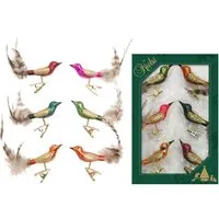 Krebs Glas Lauscha Weihnachtsornamente Minivögel 6-tlg. 5cm von Krebs Glas Lauscha