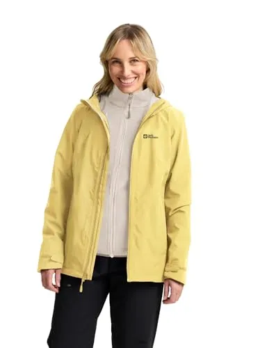Jack Wolfskin Damen Moonrise 3in1 Jkt W, Lemon Ice, 3XL EU