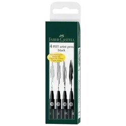 Faber-Castell 167100 Fineliner Multi Schwarz 4 Stück(e) von Faber-Castell