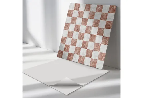 Tulup Wandtattoo Fliesen Folie Marmor-Schachbrettmuster Kachel Aufkleber (20 St)