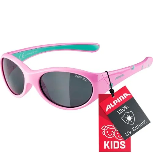 Alpina Flexxy Girl S3 Sonnenbrille Kinder (pink / grün) in pink von Alpina