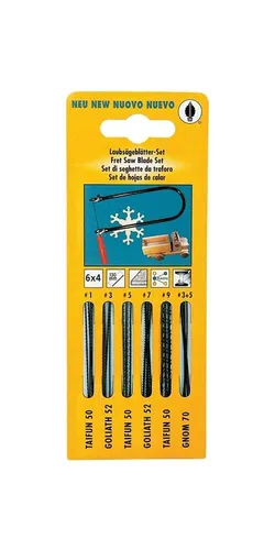 PUK Laubsägeblättersortiment 24-teilig passend für Handsägebögen für Holz / M...