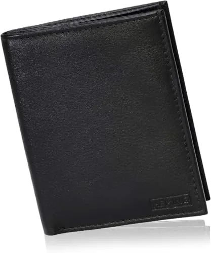 HEMING Schwarze Herrenbrieftasche, Herrenkartenhalter, Kleine Herrenbrieftasche, Herren-Lederbrieftasche, Kleine Herrenbrieftaschen, Herren-Lederbrieftaschen, Herrenkartenhalter