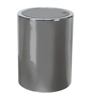 Kleine-Wolke Mülleimer Clap Platin, grau, Kosmetikeimer aus Kunststoff, 5 Liter