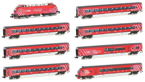 Hobbytrain H25227-S, 8tlg. Pers.zug mit Rh 1116,Railjet der ÖBB,Sound, N,NEU&OVP