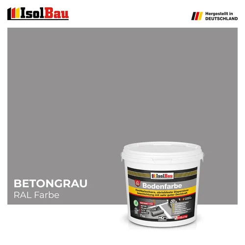 Bodenfarbe Betonfarbe Betongrau 7 kg Bodenbeschichtung Fußbodenfarbe Garage