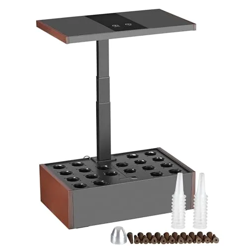 Wiltec Indoor Gartensystem braun – Smart Garden für 20 Pflanzen