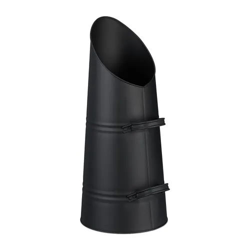 Kohlenschütte 16 l - Praktischer Kohleeimer für Kamin und Grill - Aschesauger: Robuster Kohleneimer aus Eisen mit 16 l Volumen, ideal für Innen- und Außenbereich, sorgt für saubere Aufbewahrung von Kohle und Pellets.