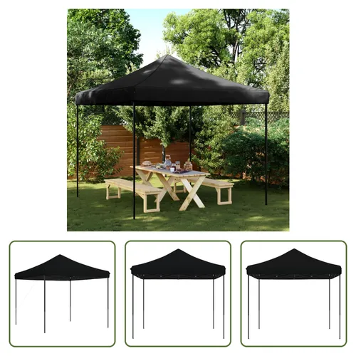 Vidaxl Faltbares Pop-up Partyzelt Schwarz 292x292x315 cm