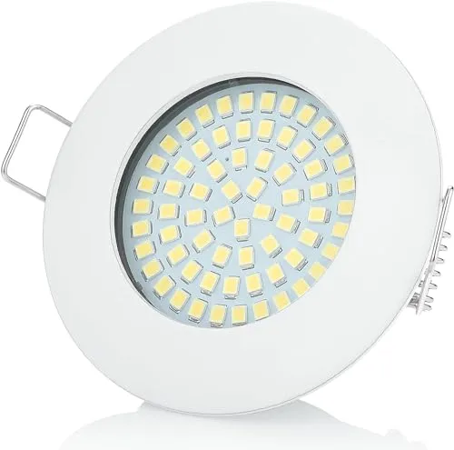 Sweet Led Einbaustrahler flach Spot aus Metall - Deckenspot 3,5W mit 330lm Leuchten 230V Einbauspots, LED Einbauleuchten für Decke (rund,weiß-warmweiß)