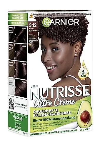 GARNIER NutrisseCreme Haarfarbe 3.12 Kühles Dunkelbraun