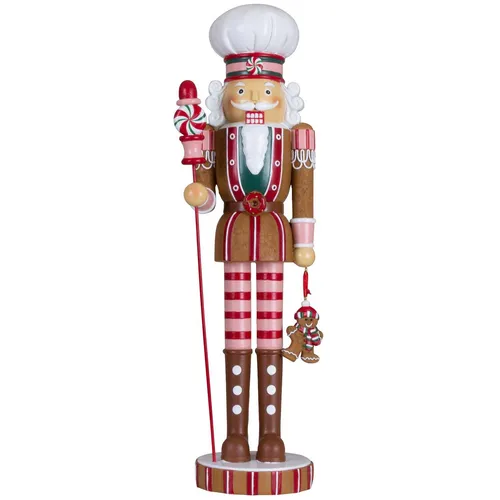 Nussknacker 45cm groß bunt braun Deko Figur Weihnachten Lebkuchen nostalgisch