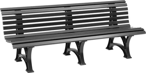 Gartenbank Blome Borkum Kunststoff 4-Sitzer graphitgrau - Stühle: Wetterfeste Gartenbank aus robustem Kunststoff, ideal für entspannte Stunden im Garten oder auf der Terrasse.